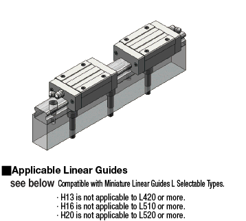 Bloques de ajuste de altura para guías lineales en miniatura: imagen relacionada