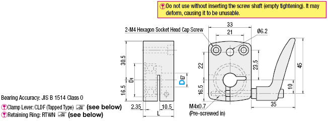 Placas de sujeción: para indicador de posición digital compacto con palanca: imagen relacionada