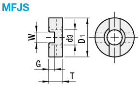 Separadores de acoplamiento - Oldham, negro, diámetro de eje grande (MFJ##, MFJC##): imagen relacionada