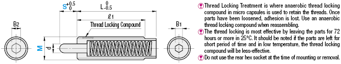 Piezas de presión con resorte: con orificio hexagonal: imagen relacionada