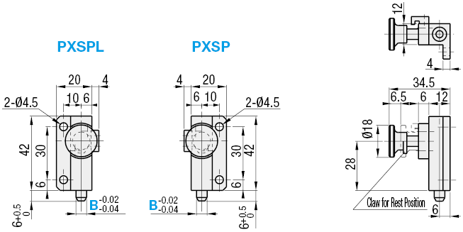 Piezas de presión de indexación - Montaje de placa: imagen relacionada