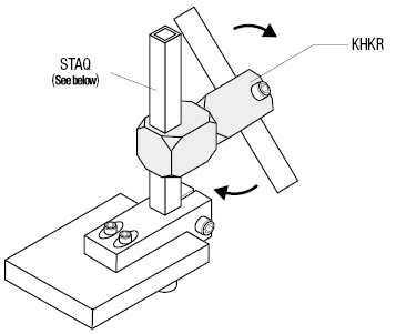 Abrazaderas de puntal - Agujero rotativo, cuadrado: Imagen relacionada