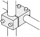 Abrazaderas de puntal - Configuración perpendicular, Spli Mismo diámetro, Dividir diámetro diferente: Imagen relacionada