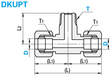 Accesorios de tubería de cobre - T de unión, rama roscada: imagen relacionada