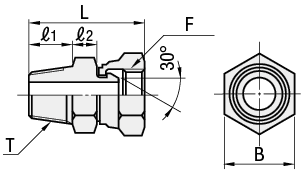 Conexiones hidráulicas: rectas, macho, roscado PT, roscado PF: imagen relacionada