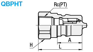 Acoplamientos rápidos - Válvula de alta presión con tapón, roscado (tipo 210): imagen relacionada