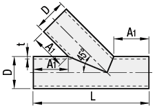 Artículos de manguera de conducto de aluminio - Variante en forma de Y: imagen relacionada
