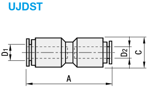Acoplamientos de un toque - Unión, diámetro escalonado: imagen relacionada