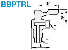 Válvulas de bola compactas - 90 grados. Codo giratorio, PT roscado / PF roscado: imagen relacionada