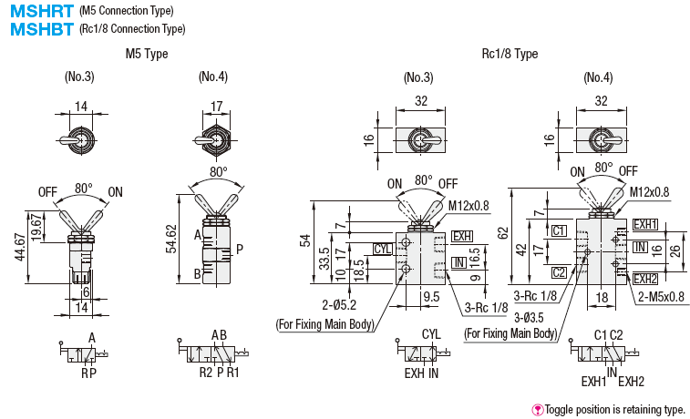 Interruptor de válvulas - operado manualmente, tipo de botón / palanca: imagen relacionada