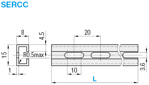 Rieles de sensor en forma de C: imagen relacionada