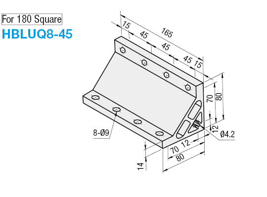 Soportes para marcos de carga pesada - 90 mm / 160 mm Para marcos de aluminio cuadrados: imagen relacionada