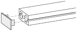 Tapas de extremo de marco para extrusión de aluminio plano: imagen relacionada