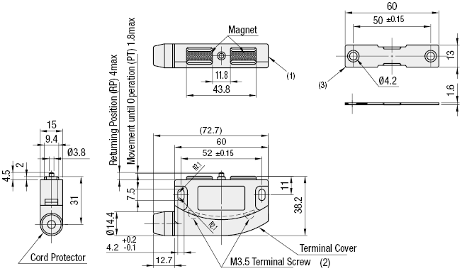 Capturas magnéticas - con terminal de sensor conectado: imagen relacionada