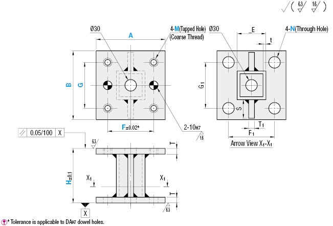 Soportes de acero soldado: tipo y tamaño de orificio seleccionable, altura y posición configurables del orificio: imagen relacionada