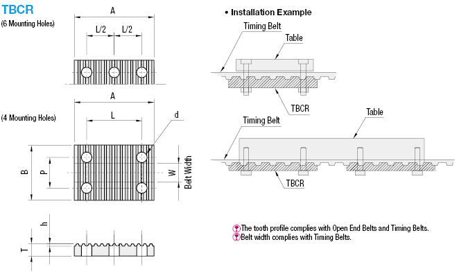 Placa de sujeción de correa de distribución - Tipo de ajuste de tuerca, simple: Imagen relacionada