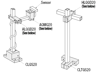 Soportes para soportes de dispositivos: agujero cuadrado perpendicular: imagen relacionada