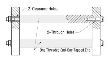Precision Linear Shafts - One Threaded End - One Tapped End (INCH):Related Image