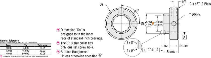 Collarines de eje - tornillo de fijación, fijación de rodamientos: imagen relacionada