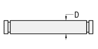 Ejes rotativos: ranuras de anillo de retención en ambos extremos (PULGADA): imagen relacionada
