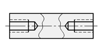 Postes circulares: ambos extremos roscados, estándar (PULGADA): imagen relacionada