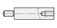 Postes circulares: extremo roscado / extremo roscado, longitud configurable (PULGADA): imagen relacionada