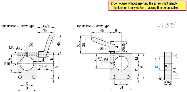 Juegos de placas de parada para tornillo de plomo -2 Tipo de montaje de tornillo: Imagen relacionada