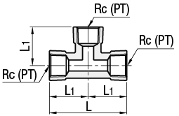 Accesorios de latón para tubería de acero - T: imagen relacionada