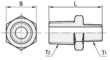 Accesorios de latón para tubería de acero - Boquilla reductora: imagen relacionada