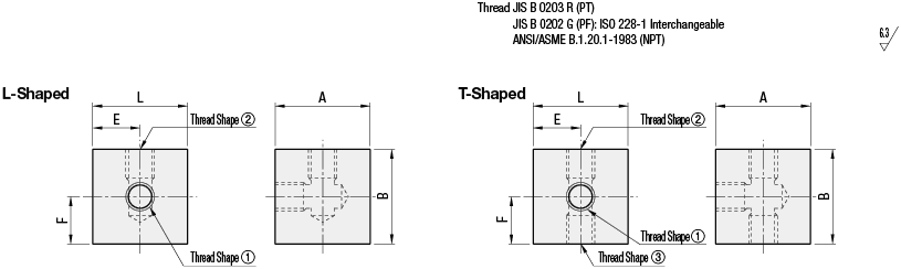 Accesorios de tubería de conversión - Forma de L / T: Imagen relacionada