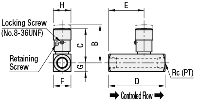 Válvula de control de flujo en línea - Aceite hidráulico: imagen relacionada