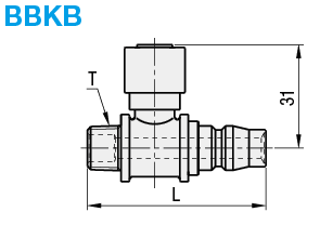 Válvulas de bola compactas - Latón, moleteado, rosca de PT / acoplador: imagen relacionada