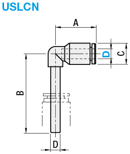 Acoplamientos de un toque - Conector en L: imagen relacionada