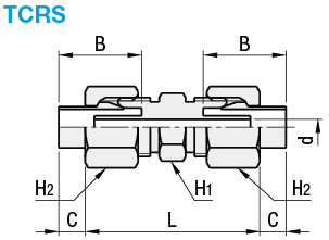 Acoplamientos con inserto de tubo - Conector de unión: Imagen relacionada