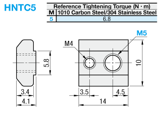 Contratuercas de inserción de premontaje -para extrusiones de aluminio serie HFS5-: imagen relacionada