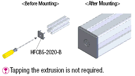 Tapas de extremo de extrusión -Para la serie HFS5- -Tipo de fijación de tornillo-: Imagen relacionada