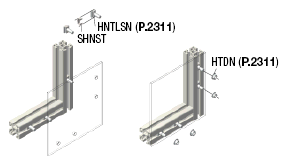 Tapones metálicos premontados -Para extrusiones de aluminio serie HFS6-: Imagen relacionada