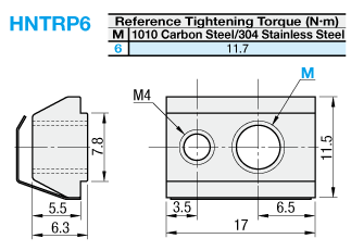 Contratuercas de inserción post-ensamblaje con ballesta -para extrusiones de aluminio serie HFS6-: imagen relacionada