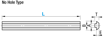 Tuercas largas -Para extrusiones de aluminio de la serie HFS6- -L Dimensión configurable-: Imagen relacionada