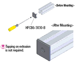 Tapas de extremo de extrusión -Para la serie HFS6- -Tipo de fijación de tornillo-: Imagen relacionada