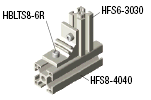 Soportes de ensamblaje para diferentes tamaños de extrusión -Para la serie HFS8-: Imagen relacionada