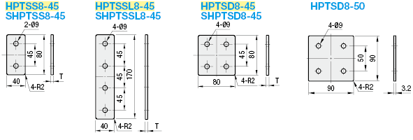 Chapas metálicas -Para la serie HFS8-45-: imagen relacionada