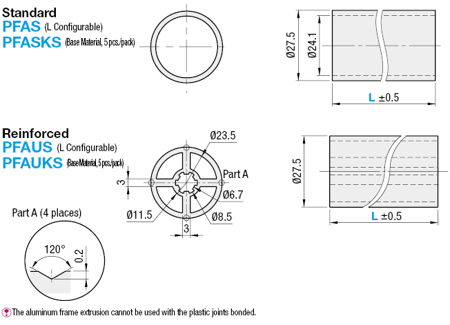 Bastidores de tubos de aluminio - Longitud configurable: imagen relacionada