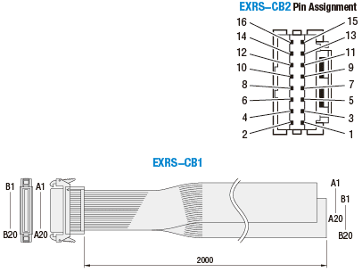 Cables de E / S para robot de un solo eje serie RS/RSH/RSF/RSB: imagen relacionada