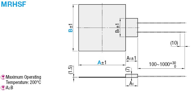 Calentadores de goma - Cuadrados Tipo plano de ambos lados: Imagen relacionada