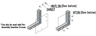 Tapones metálicos de inserción premontados para extrusiones de aluminio de la serie HFS8: imagen relacionada
