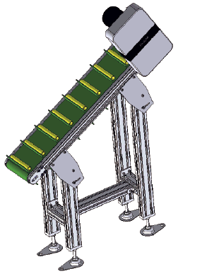 Transportadores de correa plana guiados, transmisión final, marco de 3 ranuras (diámetro de polea 50 mm): imagen relacionada