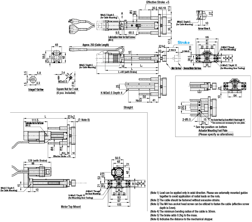 Single Axis Robots RSDG1 - Tipo de varilla con guía de soporte -: Imagen relacionada
