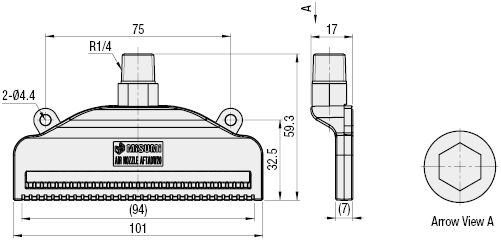 Boquillas de aire plano - Tipo ancho de amplificación de aire / Tipo compacto de amplificación de aire: Imagen relacionada