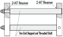 Ejes lineales de precisión: un extremo / ambos extremos escalonados y roscados: imagen relacionada